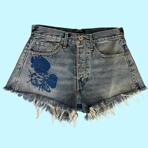 Levi's Embroidered Cheeky High Rise Shorts